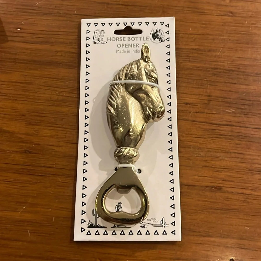 Horse Head Bottle Opener Brass new Equestrian